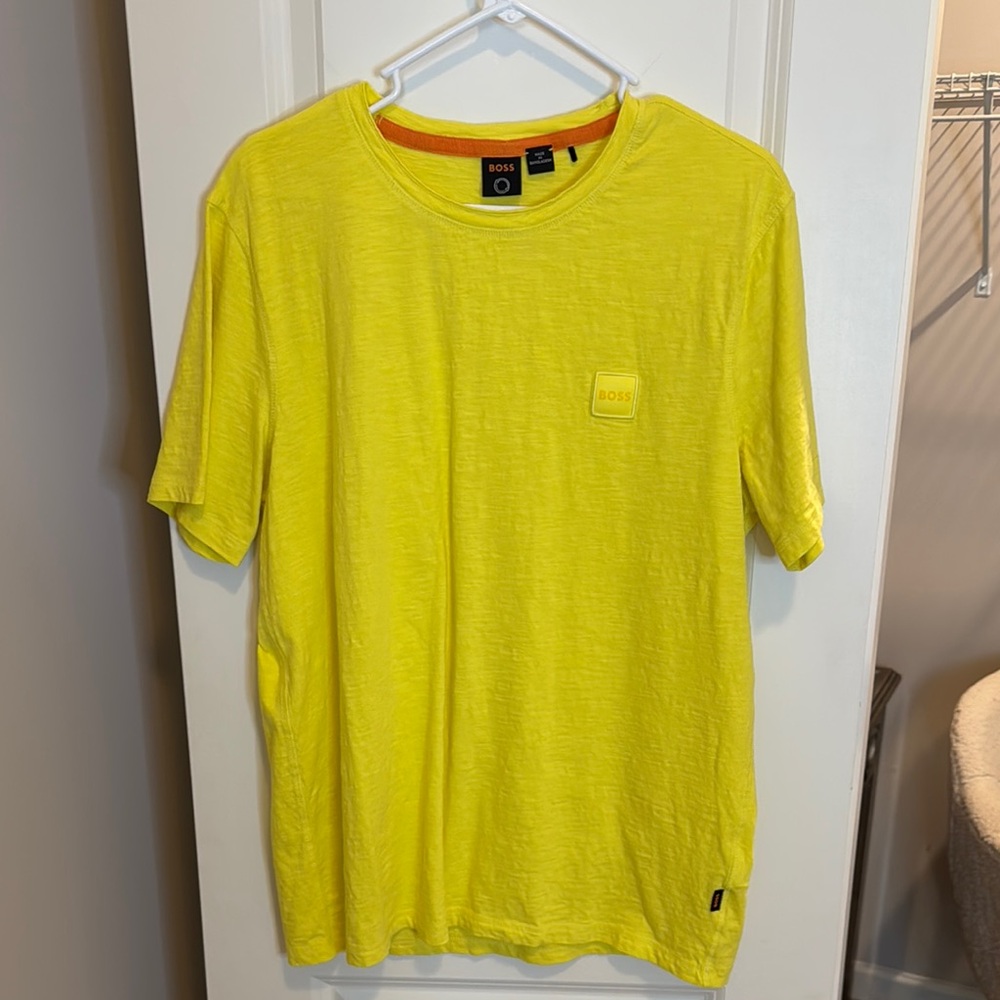 BOSS Men's Yellow T-Shirt